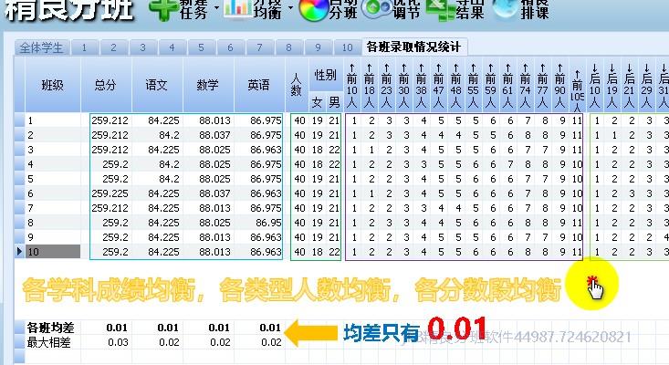 蛇形分班免费分班常规均衡指标